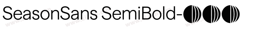 SeasonSans SemiBold字体转换